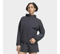 Kapuzensweatjacke ADIDAS SPORTSWEAR "ADIDAS Z.N.E. WOVEN TRACK", Damen, Gr. M, schwarz, Obermaterial: 85% Polyamid, 15% Elasthan, normal, Rundhals, angesetztes Bündchen, Sweatjacken, mit Reißverschlus