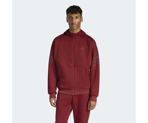 Kapuzensweatjacke ADIDAS SPORTSWEAR "FUTURE ICONS 3-STREIFEN", Herren, Gr. S, active maroon, Obermaterial: 67% Polyester, 33% Baumwolle, angesetztes Bündchen, Sweatjacken (14490407-S) active maroon