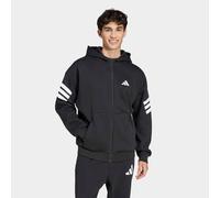Kapuzensweatjacke ADIDAS SPORTSWEAR "FUTURE ICONS 3-STREIFEN", Herren, Gr. XL, schwarz, Obermaterial: 67% Polyester, 33% Baumwolle, angesetztes Bündchen, Sweatjacken (64072851-XL) schwarz