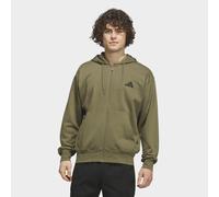 Kapuzensweatjacke ADIDAS SPORTSWEAR "M FEELCOZY FZ", Herren, Gr. M, grün (olive strata, schwarz), Obermaterial: 70% Baumwolle, 30% Polyester, normal, Rundhals, angesetztes Bündchen, Sweatjacken (29517