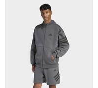 Kapuzensweatjacke ADIDAS SPORTSWEAR "M FI 3S FZ", Herren, Gr. XL, grau six, Obermaterial: 67% Polyester, 33% Baumwolle, angesetztes Bündchen, Sweatjacken (24949544-XL) grau six