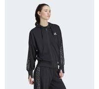 Kapuzensweatjacke ADIDAS SPORTSWEAR "SEASONAL ESSENTIALS 3-STREIFEN, ANIMALPRINT", Damen, Gr. S, schwarz (schwarz, multicolor, grau four), Obermaterial: 55% Baumwolle, 36% Polyester, 9% Viskose, norma