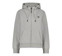 Kapuzensweatjacke ALIFE & KICKIN "Damen BarbaraAK A Kapuzensweatjacke, Sweatjacke", Damen, Gr. XL, grau (cloudy), 60% Baumwolle, 40% Polyester, Sweatjacken, kurze Sweatjacke als Zip-Hoodie mit Kordelz
