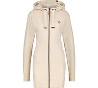 Kapuzensweatjacke ALIFE & KICKIN "Damen JasinaAK A Kapuzensweatjacke, Sweatjacke", Damen, Gr. S, beige (chalk), 100% Baumwolle, Sweatjacken (67361022-S) chalk
