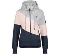Kapuzensweatjacke ALIFE & KICKIN "Damen SteffiAK A", Damen, Gr. S, blau (marine melange), 50% Baumwolle, 50% Polyester, Sweatjacken (70367757-S) marine melange