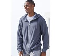 Kapuzensweatjacke AUTHENTIC LE JOGGER, Herren, Gr. XXL (60/62), blau, Sweatware, Obermaterial: 60% Baumwolle, 40% Polyester, unifarben, regular fit normal, Rundhals, Rippbündchen, Sweatjacken, Sweatja