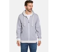 Kapuzensweatjacke BABISTA "Sweatjacke NOLIENZA", Herren, Gr. L, weiß (weiß blau), Obermaterial: 70% Baumwolle CO. 30% Polyester COOLMAX PES(Coolmax)., Sweatjacken (49772310-L) weiß blau