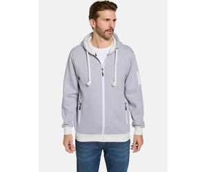 Kapuzensweatjacke BABISTA "Sweatjacke NOLIENZA", Herren, Gr. XXL, weiß (weiß blau), Obermaterial: 70% Baumwolle CO. 30% Polyester COOLMAX PES(Coolmax)., Sweatjacken (49772310-XXL) weiß blau