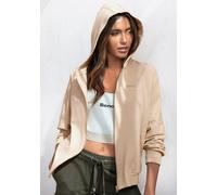 Kapuzensweatjacke BENCH. LOUNGEWEAR Gr. 40/42, beige Damen Sweatjacken mit sportlichen Teilungsnähten (48721638-40)