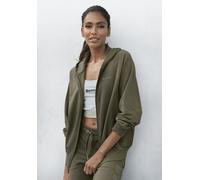Kapuzensweatjacke BENCH. LOUNGEWEAR Gr. 40/42, grün (dunkelgrün) Damen Sweatjacken mit sportlichen Teilungsnähten (44110038-40)