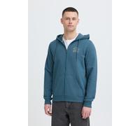 Kapuzensweatjacke BLEND "BHBest", Damen, Gr. XL, orion blau, Sweatware, 55% Polyester, 45% Baumwolle, unifarben, normal normal, ohne Ausschnitt, Rippbündchen, Sweatjacken, Sweatjacke mit Chest-Print (