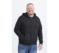 Kapuzensweatjacke BLEND "BHDOWNTON FULLZIP", Herren, Gr. 5XL, schwarz, Sweatware, 50% Baumwolle, 50% Polyester, unifarben, Basic, normal normal, Rundhals, Bündchen, Sweatjacken, Gemütliche Sweatjacke 