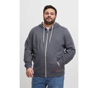 Kapuzensweatjacke BLEND "BHHulker Big & Tall", Herren, Gr. 5XL, blau (marineblaus), Sweatware, 60% Baumwolle, 40% Polyester, unifarben, regular fit normal, ohne Ausschnitt, eingesetzt Rippbündchen, Sw