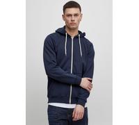 Kapuzensweatjacke BLEND "BHNOAH", Herren, Gr. 3XL, blau, Sweatware, Obermaterial: 60% Baumwolle, 40% Polyester, kontrastfarbene Details, unifarben, slim fit hüftlang, Rippbündchen, Sweatjacken, aus Ba