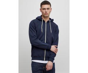 Kapuzensweatjacke BLEND "BHNOAH", Herren, Gr. XL, blau, Sweatware, Obermaterial: 60% Baumwolle, 40% Polyester, kontrastfarbene Details, unifarben, slim fit hüftlang, Rippbündchen, Sweatjacken (9757863