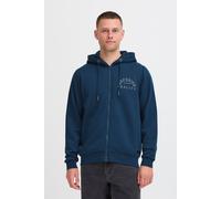 Kapuzensweatjacke BLEND "BHSunic", Herren, Gr. M, blau (marineblaus), Sweatware, 80% Polyester, 20% Baumwolle, bedruckt, normal normal, hoch geschlossener Ausschnitt, Sweatjacken, Schicke Kapuzenfleec