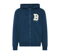 Kapuzensweatjacke BLEND "BHBadel", Herren, Gr. M, marineblaus, Sweatware, 60% Baumwolle, 40% Polyester, unifarben, normal normal, ohne Ausschnitt, Rippbündchen, Sweatjacken, Gemütliche Sweatjacke mit 