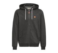 Kapuzensweatjacke BLEND "Kapuzenfleecejacke BHPoelle", Herren, Gr. S, grau (charcoal mix), Obermaterial: 60% Baumwolle CO. 40% Polyester PES., Sweatjacken (66721850-S) charcoal mix