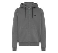 Kapuzensweatjacke BLEND "Kapuzenfleecejacke BHTolle", Herren, Gr. XXL, grau (iron gate), Obermaterial: 80% Polyester PES. 20% Baumwolle CO., Sweatjacken (13280067-XXL) iron gate