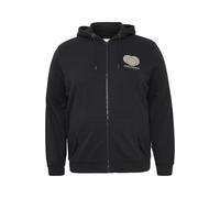 Kapuzensweatjacke BLEND "BHBSweatshirt", Herren, Gr. 4XL, schwarz, Sweatware, 55% Polyester, 45% Baumwolle, unifarben, regular fit normal, eingesetzt Rippbündchen, Sweatjacken, Gemütliche Sweatjacke m