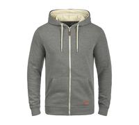 Blend BHHulker Herren Sweatjacke Kapuzenjacke Hoodie mit Kapuze Reißverschluss Kängurutasche Baumwollmischung Regular fit, Größe:L, Farbe:Pewter Mix (70817)