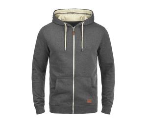 Kapuzensweatjacke BLEND "Kapuzensweatjacke BHHulker", Herren, Gr. S, grau (charcoal), Obermaterial: 60% Baumwolle CO. 40% Polyester PES., Sweatjacken (76412349-S) charcoal