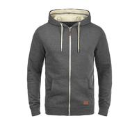 Blend BHHulker Herren Sweatjacke Kapuzenjacke Hoodie mit Kapuze Reißverschluss Kängurutasche Baumwollmischung Regular fit, Größe:2XL, Farbe:Charcoal (70818)