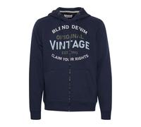 Kapuzensweatjacke BLEND "Kapuzensweatjacke BHSweatshirt", Herren, Gr. M, blau (marineblaus), Obermaterial: 60% Baumwolle CO. 40% Polyester PES., Sweatjacken (66979007-M) marineblaus