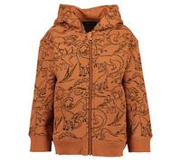 Kapuzensweatjacke BLUE SEVEN, Jungen, Gr. 104, kupfer, Sweatware, Obermaterial: 80% Baumwolle, 20% Polyester, bedruckt, regular fit normal, Rippbündchen, Sweatjacken, für Dino-Fans (66960463-104) kupf