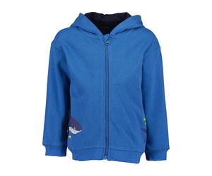 Kapuzensweatjacke BLUE SEVEN, Jungen, Gr. 104, ocean, Sweatware, Obermaterial: 100% Baumwolle, bedruckt, unifarben, Basic normal, Rundhals, Rippbündchen, Sweatjacken (21319364-104) ocean