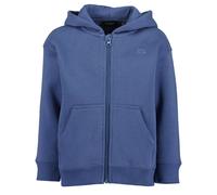 Kapuzensweatjacke BLUE SEVEN, Jungen, Gr. 116, blau (jeansblau), angeraute Sweatware, Obermaterial: 80% Baumwolle, 20% Polyester, bedruckt, unifarben, Basic normal, Rundhals, Rippbündchen, Sweatjacken