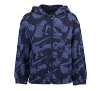 Kapuzensweatjacke BLUE SEVEN, Jungen, Gr. 116, blau (nachtblau), angeraute Sweatware, Obermaterial: 100% Baumwolle, bedruckt, Basic normal, Rundhals, Rippbündchen, Sweatjacken, Baumwolle, toller Allov