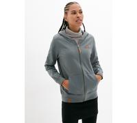 Kapuzensweatjacke BONPRIX, Damen, Gr. 44/46 (L), eukalyptusgrün, Sweatware, Obermaterial: 100% Baumwolle, lässig geschnitten hüftbedeckend, Rundhals, angesetztes Bündchen, Sweatjacken, mit Kapuze, mit