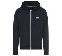 Kapuzensweatjacke BOSS "Authentic", Herren, Gr. M, dunkelblau 405, Sweatware, Obermaterial: 100% Baumwolle, unifarben, regular fit normal, Bündchen, Sweatjacken, aus Baumwoll-Terry mit kontrastfarbene