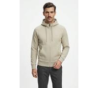 Kapuzensweatjacke BOSS GREEN "Saggy", Herren, Gr. M, beige (light beige272), Sweatware, Obermaterial: 95% Baumwolle, 5% Elasthan, unifarben, regular fit normal, Rundhals, Bündchen, Sweatjacken, Regula