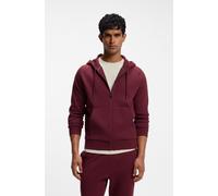 Kapuzensweatjacke BOSS GREEN "Saggy", Herren, Gr. M, rot (schwarz pink654), Sweatware, Obermaterial: 95% Baumwolle, 5% Elasthan, regular fit normal, Rundhals, Bündchen, Sweatjacken, Regular Fit, Kängu