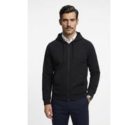 Kapuzensweatjacke BOSS GREEN "Saggy", Herren, Gr. M, schwarz (schwarz001), Sweatware, Obermaterial: 95% Baumwolle, 5% Elasthan, unifarben, regular fit normal, Rundhals, Bündchen, Sweatjacken, Regular