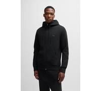 Kapuzensweatjacke BOSS GREEN "Saggy", Herren, Gr. M, schwarz (schwarz100), Sweatware, Obermaterial: 95% Baumwolle, 5% Elasthan, unifarben, regular fit hüftlang, hoch geschlossener Ausschnitt, weit ela