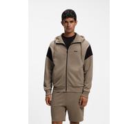 Kapuzensweatjacke BOSS GREEN "Union Saggy", Herren, Gr. XL, beige (light, pastel grün335), Sweatware, Obermaterial: 53% Baumwolle, 44% Polyester, 3% Elasthan, regular fit normal, hoch geschlossener Au