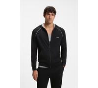 BOSS Herren Mix&Match Jacket H Hoodie aus Stretch-Baumwolle mit Reißverschluss und Kontrastpaspeln Schwarz001 XL