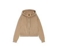 Kapuzensweatjacke BOSS ORANGE "Elijak Premium Damenmode", Damen, Gr. M (38), rust, copper 222, Sweatware, Obermaterial: 52% Modal, 46% Polyester, 2% Elasthan, unifarben, oversize normal, hoch geschlos