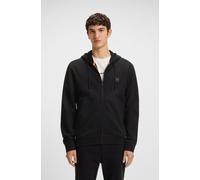 Kapuzensweatjacke BOSS ORANGE "Zetalky", Herren, Gr. 6XL, schwarz (001_schwarz), Sweatware, Obermaterial: 100% Baumwolle, unifarben, loose fit hüftbedeckend, Bündchen, Sweatjacken, mit Kängurutasche (
