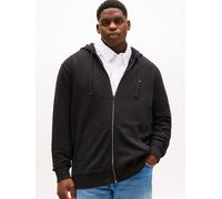 Kapuzensweatjacke "BT-ESSENTIAL TERRY ZIP THROUGH", Herren, Gr. 4XL, schwarz, Sweatware, Obermaterial: 100% Baumwolle, TOMMY HILFIGER BIG & TALL, normal, Rippstrickbündchen, Sweatjacken, Große Größen,