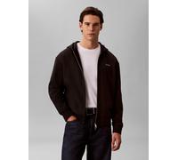 Kapuzensweatjacke CALVIN KLEIN, Herren, Gr. XL, schwarz, Sweatware, Obermaterial: 86% Baumwolle, 14% Polyester, unifarben, regular fit normal, Rundhals, Bündchen, Sweatjacken, Regular Fit, 2-Wege-Zipp