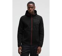 Kapuzensweatjacke CAMP DAVID, Herren, Gr. 3XL, schwarz, Material: 70% Baumwolle, 30% Polyester, bedruckt, relaxed fit normal, hoch geschlossener Ausschnitt, eingesetzt elastischer Bund, Sweatjacken, m