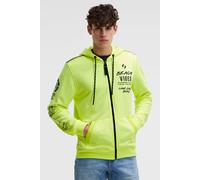 Kapuzensweatjacke CAMP DAVID, Herren, Gr. L, gelb, Material: 60% Polyester, 40% Baumwolle, bedruckt, relaxed fit normal, hoch geschlossener Ausschnitt, eingesetzt Rippbündchen, Sweatjacken, mit Baumwo