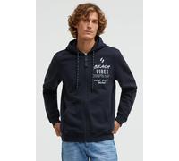 Kapuzensweatjacke CAMP DAVID, Herren, Gr. M, blau, Material: 100% Baumwolle, bedruckt, relaxed fit normal, hoch geschlossener Ausschnitt, eingesetzt Rippbündchen, Sweatjacken, aus Baumwolle (61128823-
