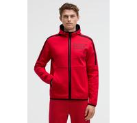 Kapuzensweatjacke CAMP DAVID, Herren, Gr. M, rot, Material: 70% Baumwolle, 30% Polyester, bedruckt, relaxed fit normal, hoch geschlossener Ausschnitt, eingesetzt elastischer Bund, Sweatjacken, mit ela