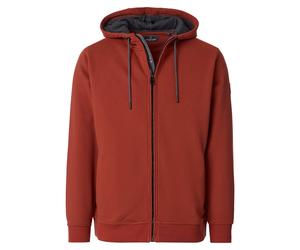 Kapuzensweatjacke CASAMODA "CASAMODA Sweatjacke mit Kapuze uni", Herren, Gr. XL, rot, 60% Baumwolle, 40% Polyester, Sweatjacken (44895445-XL) rot