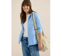 Kapuzensweatjacke CECIL, Damen, Gr. XL (44), sporty light blau, Sweatware, Obermaterial: 80% Baumwolle, 15% Polyester, 5% Elasthan, unifarben, bequem hüftbedeckend, Rundhals, Bündchen, Sweatjacken, mi